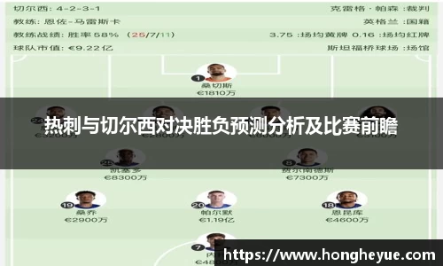 热刺与切尔西对决胜负预测分析及比赛前瞻